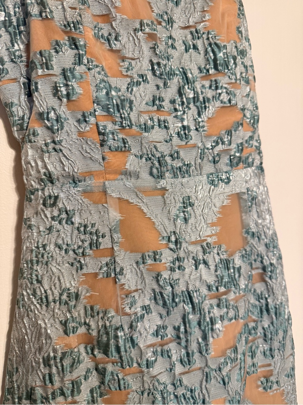 Elliat Ice Blue Textured Midi Cocktail Dress Size Small - Picture 2 of 5
